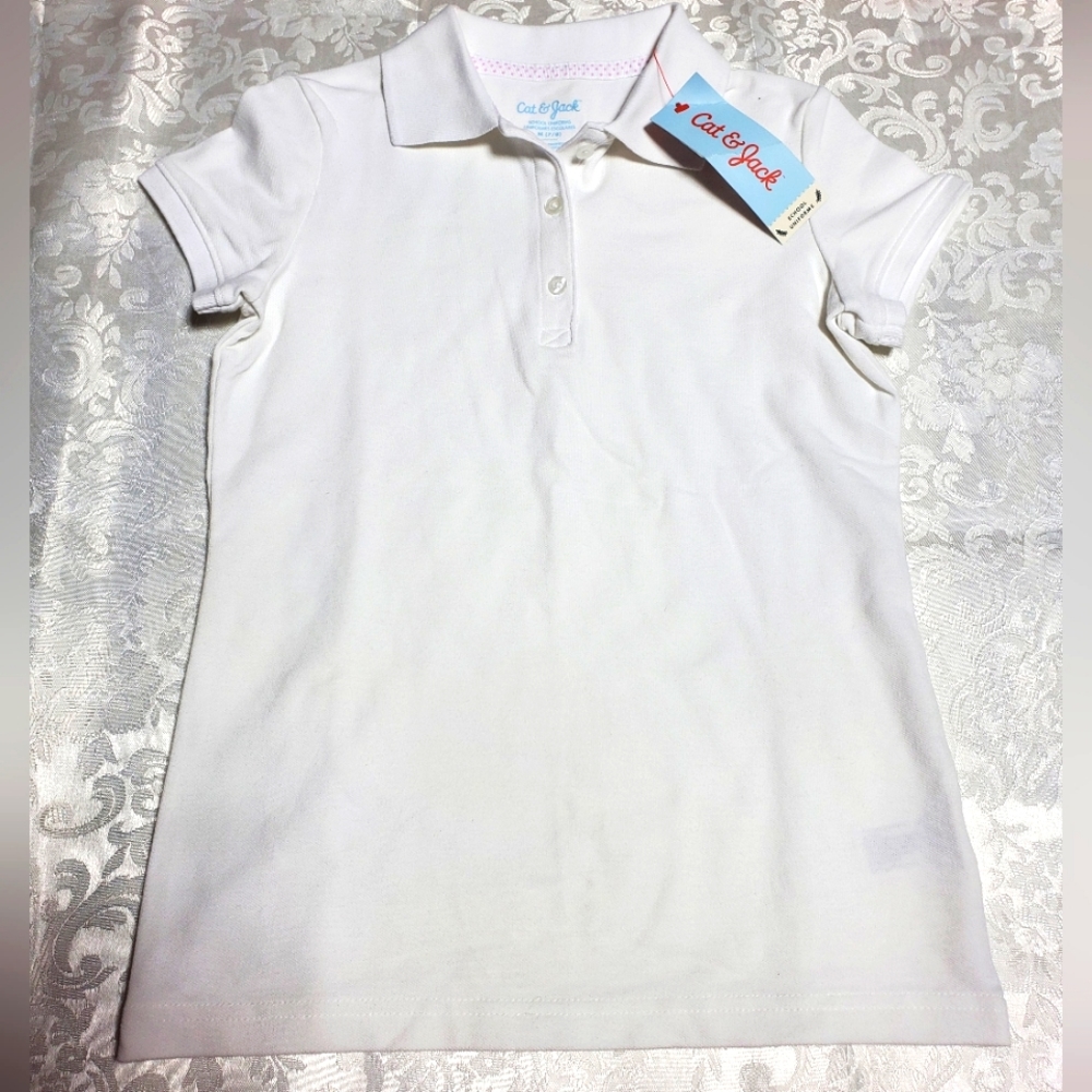 NWT Cat & Jack girls school uniform shirt size M 7/8
